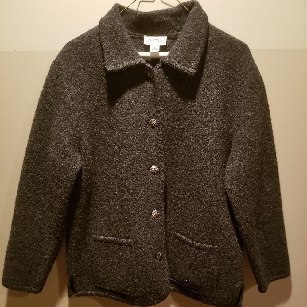 Talbots Petites Black Pea Coat